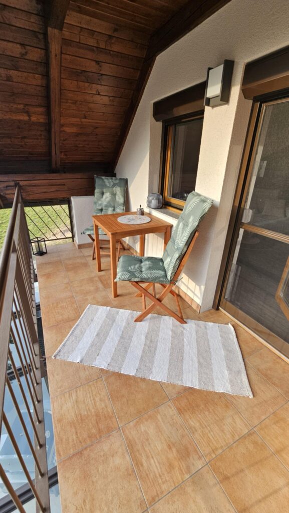 Balkon der Ferienwohnung Landquartier Moik